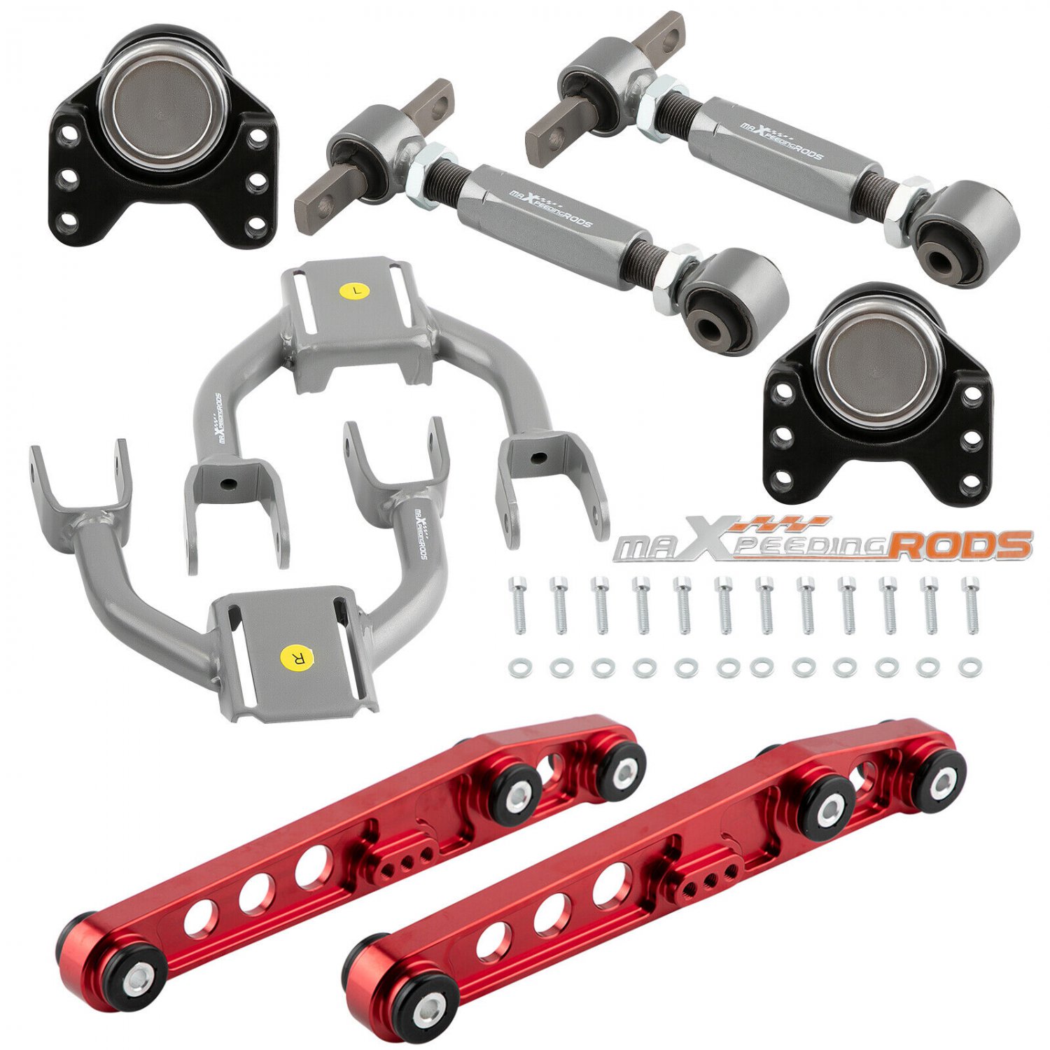 Front Rear Camber + Lower Control Arms For 92-95 Honda Civic 94-01 Acura Integra