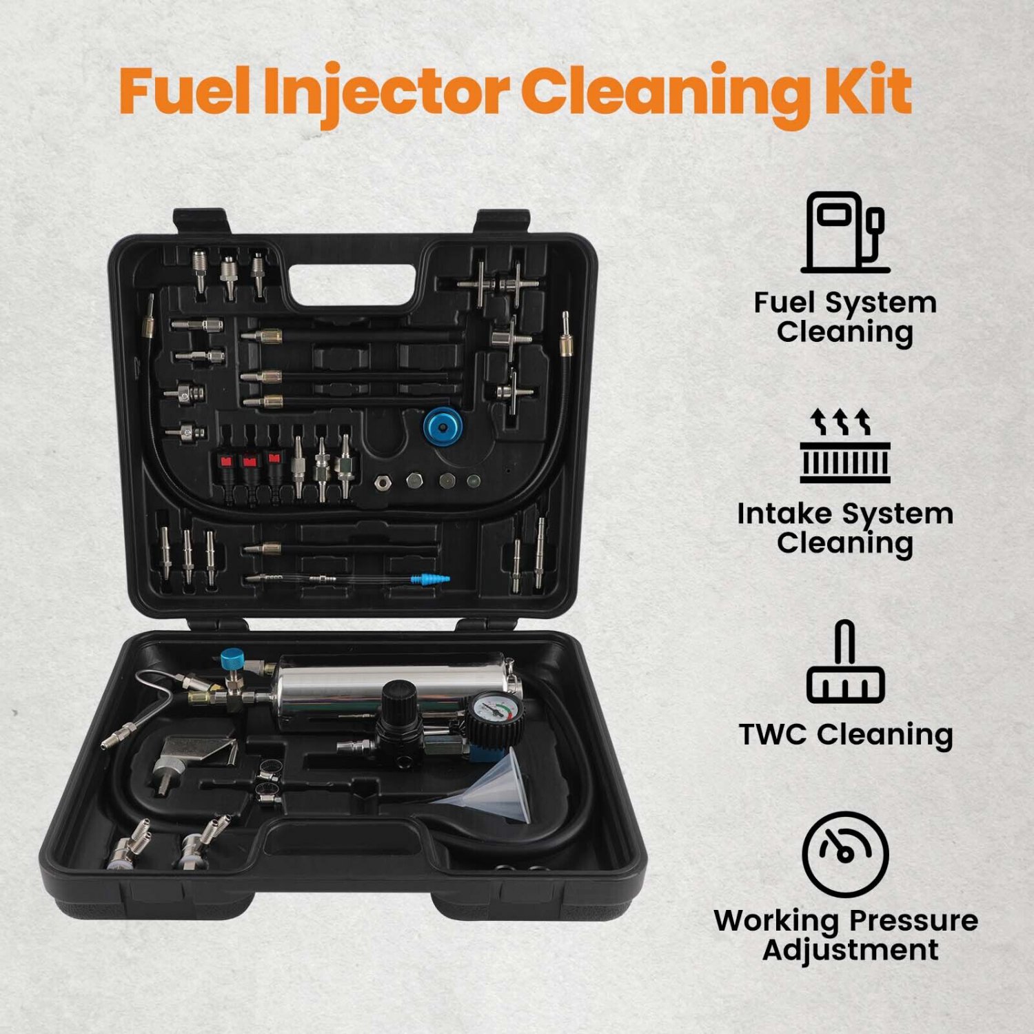 Non-Dismantle Injector Cleaner & Tester Fuel Injector Cleaner Kit 140PSI