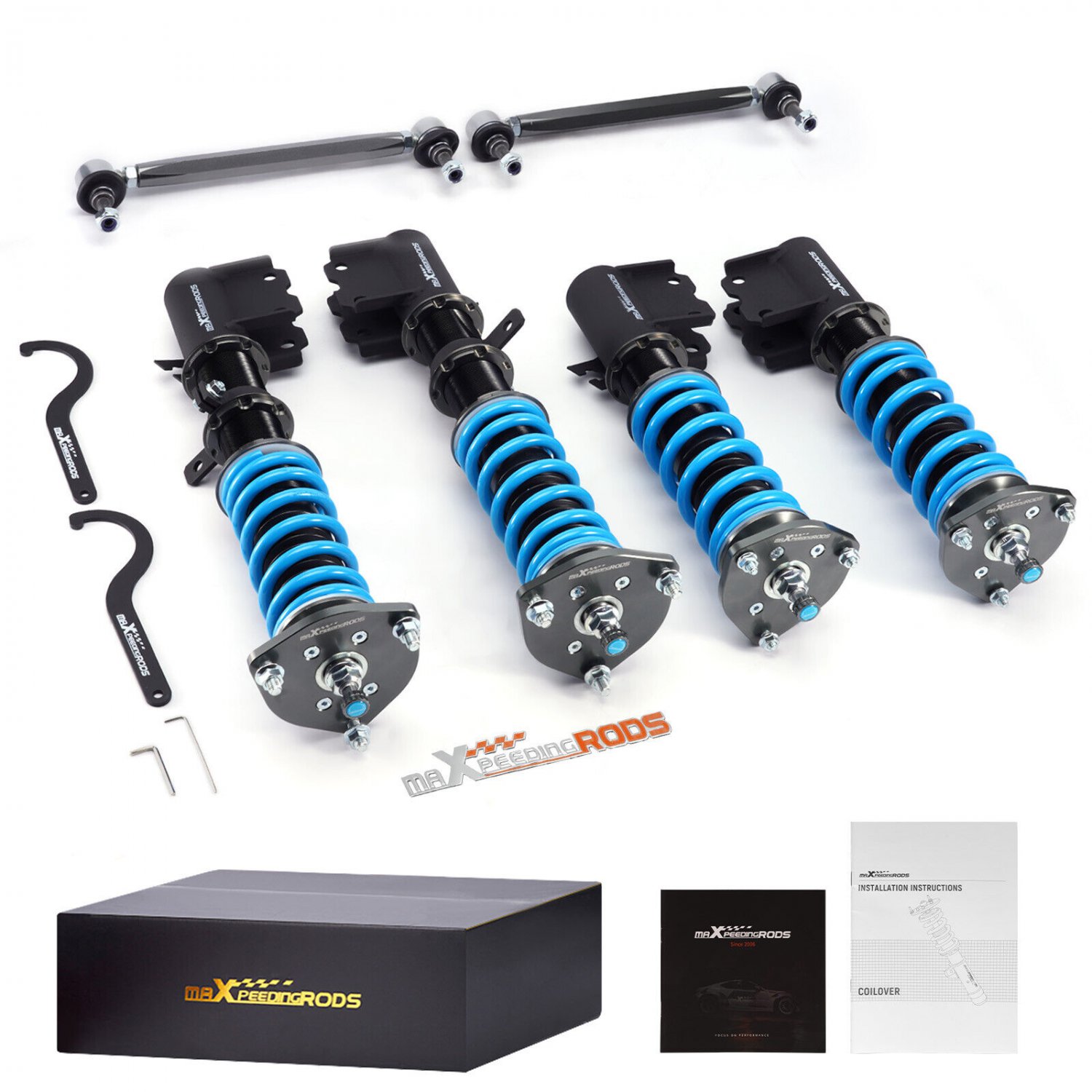MaXpeedingrods 24 Way Damper Coilovers Lowering Coils for Nissan Sentra 1991-94