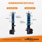MaXpeedingrods 24 Way Damper Coilovers Lowering Coils for Nissan Sentra 1991-94