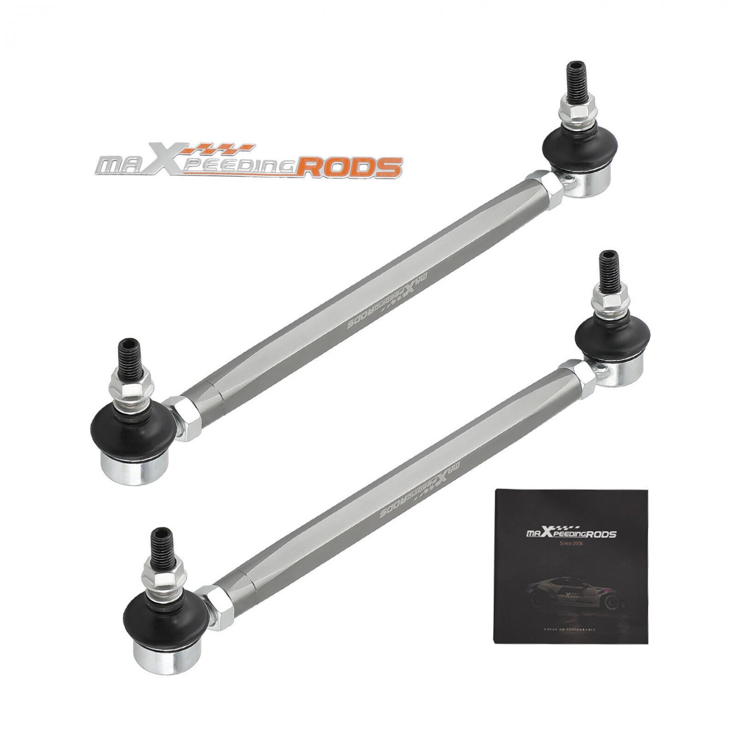 2pcs Front Adjustable Sway Bar End Links 280-330mm for Honda Civic 2016-2019