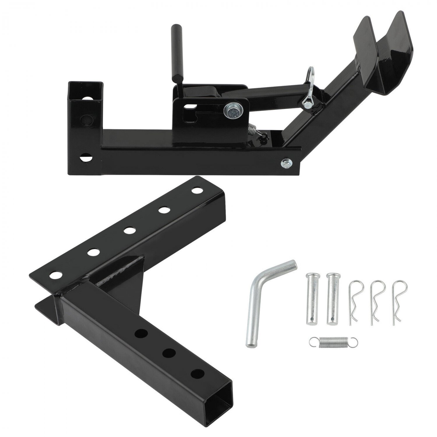 Garbage Can Transporter Trailer Hitch w/ 2" Adapter for Golf Cart/Truck/Auto/ATV
