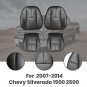 4Pcs Black Driver+Passenger Bottom & Top Seat Cover For Chevy GMC 2007-14
