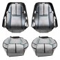 4Pcs Black Driver+Passenger Bottom & Top Seat Cover For Chevy GMC 2007-14