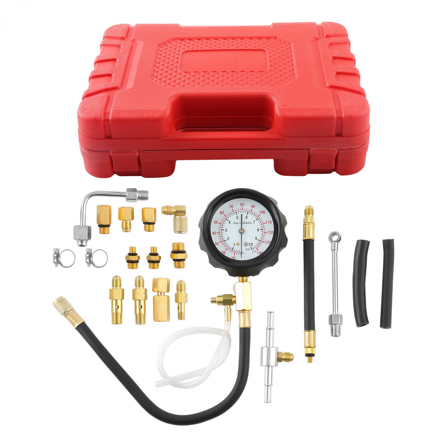 Fuel Injection Pump Pressure Tester Manometer Car Auto Gauge System Test Kit New