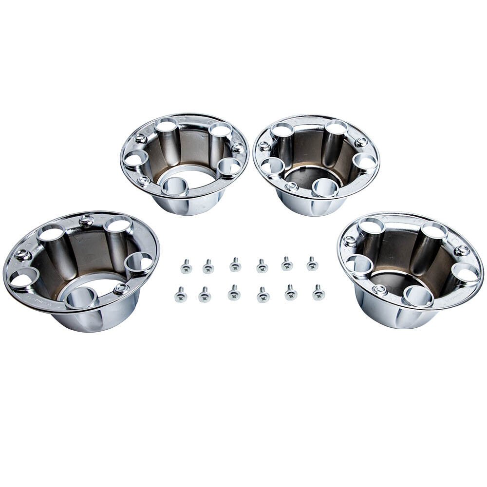4 Pcs Chrome Wheel Hub Cap Center Cover For BRONCO F150 VAN 4WD Models 1980-96