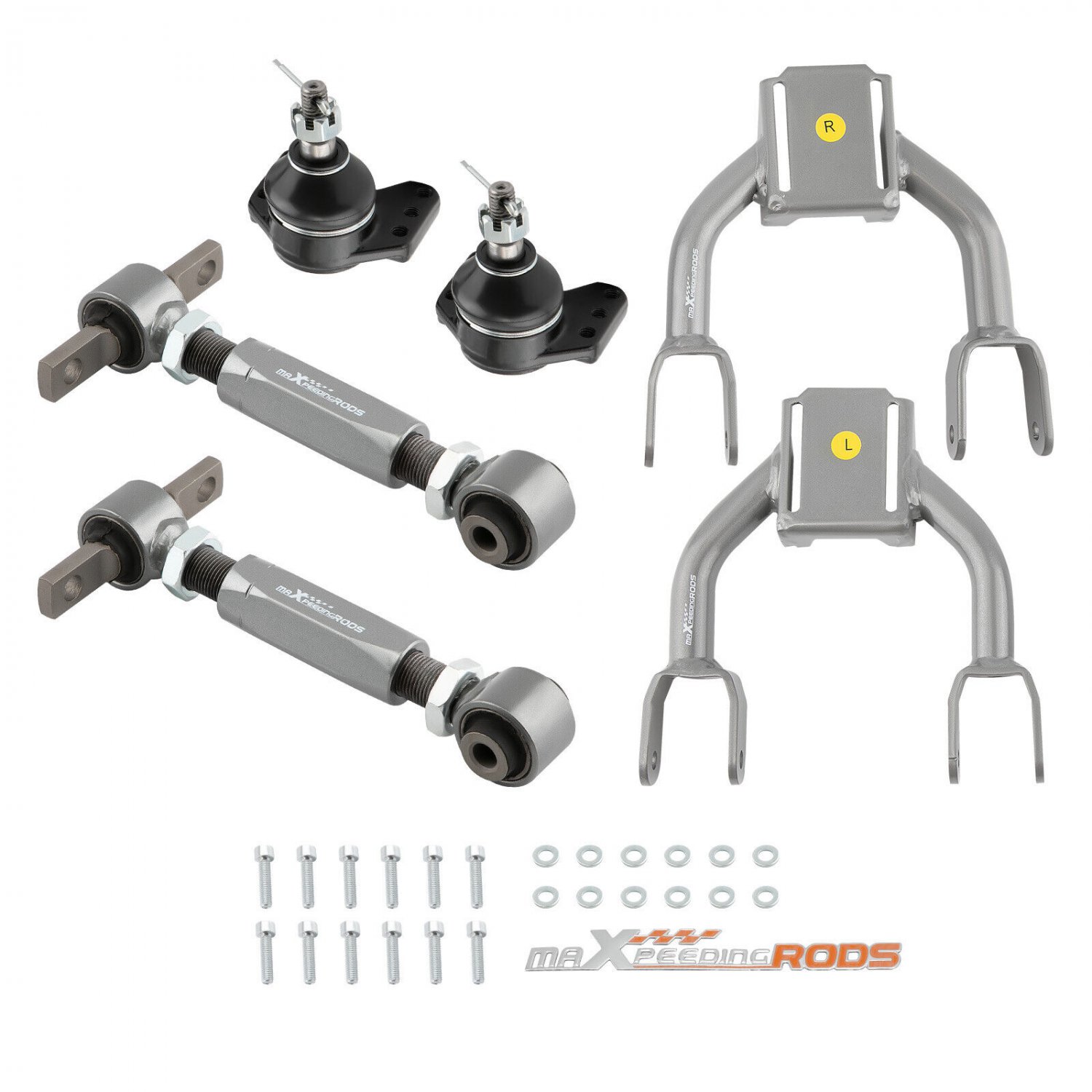 Adjustable Front Upper +Rear Camber Control Arm Kit for Honda Civic EG 92-95