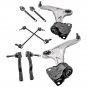 8x Front Lower Control Arms Inner Outer Tierods Sway Bar for Ford Fusion 13- 17