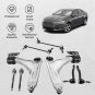 8x Front Lower Control Arms Inner Outer Tierods Sway Bar for Ford Fusion 13- 17