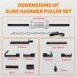 Slide Hammer Dent Puller Tool Kit 13LBS Wrench Adapter Axle Bearing Hub Auto Set