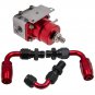 Universal Adjustable Fuel Pressure Regulator Kit 100psi Guage AN6 Fitting Red