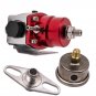 Universal Adjustable Fuel Pressure Regulator Kit 100psi Guage AN6 Fitting Red