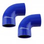 2.5" UNIVERSAL black Turbo Intercooler Piping Pipe Duct Tube Kit with Bolt Clamp