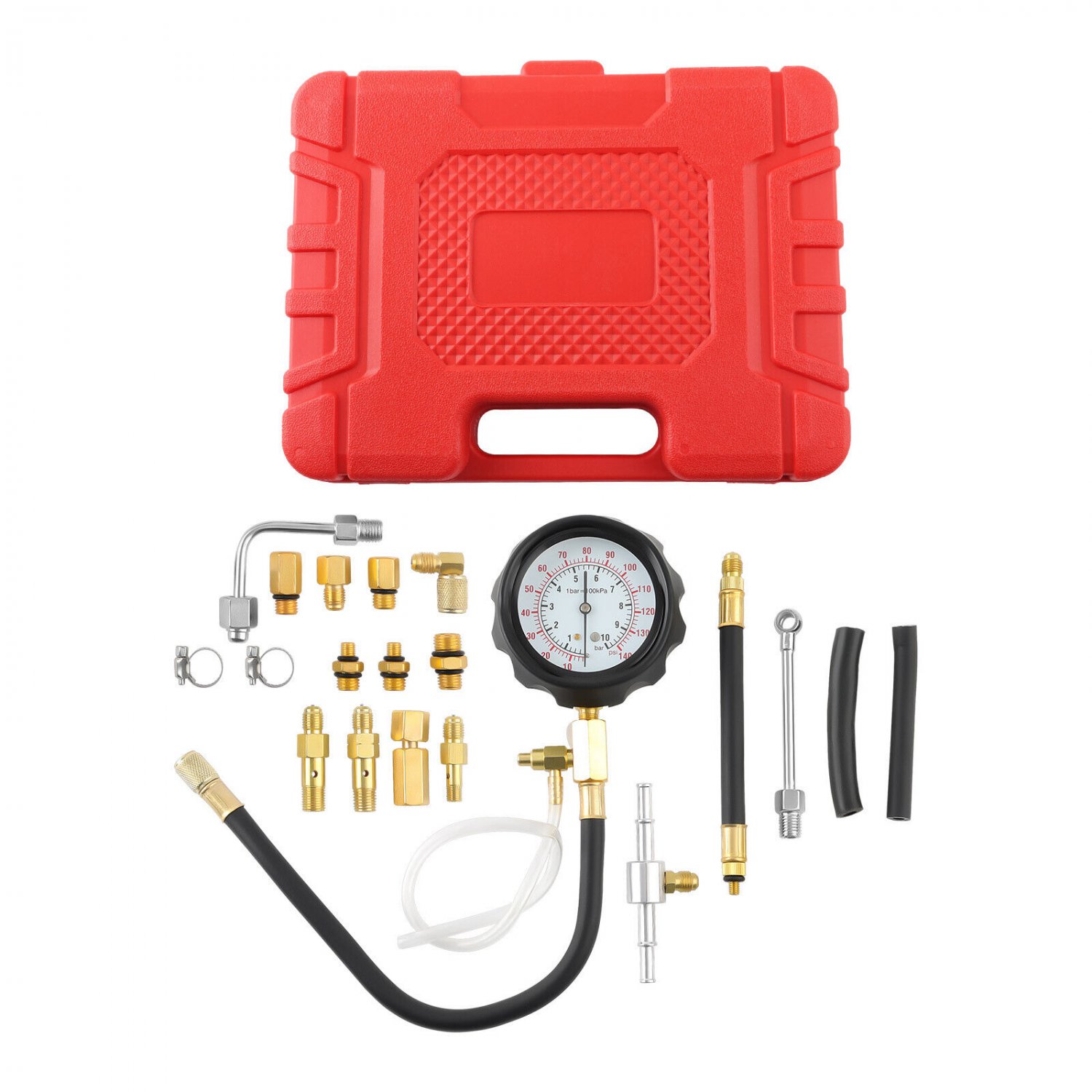 Fuel Injection Pump Pressure Tester Manometer Car Auto Gauge System Test Set