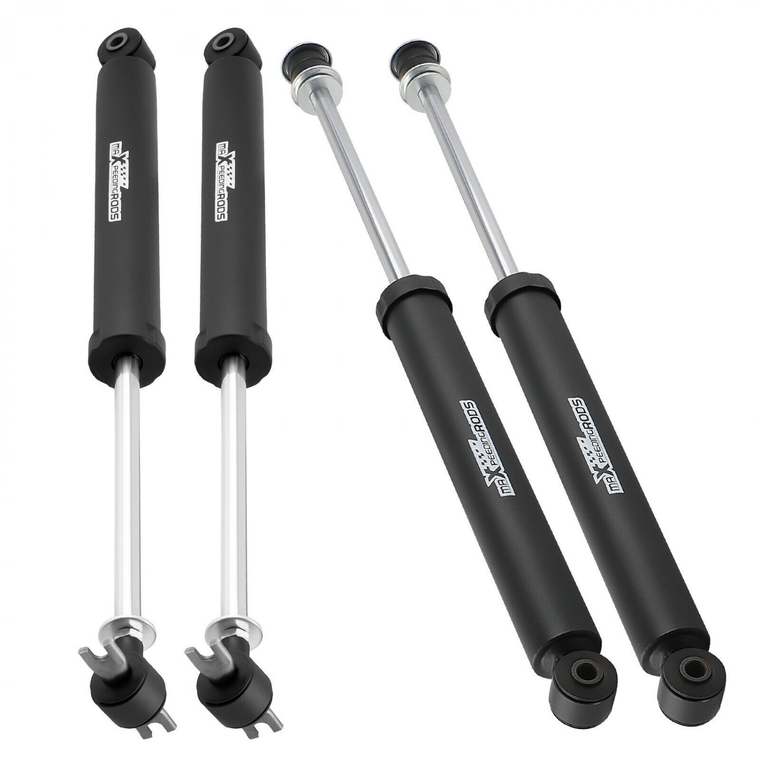 4x Front & Rear Shock Absorbers for Jeep Wrangler JK 2007-2018 Fit 3-4.5" Lift
