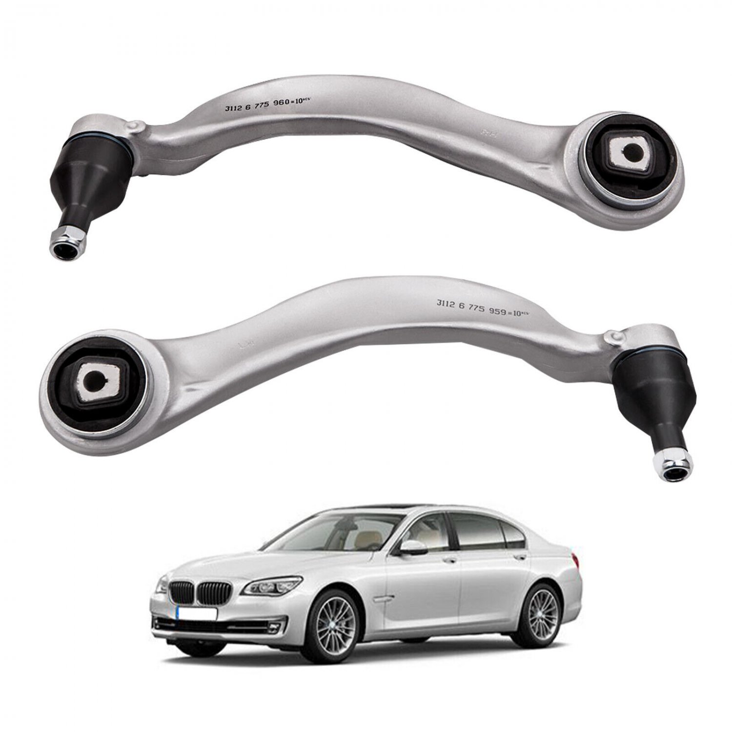 2 Pcs LH RH Front Lower Control Arms for BMW 353i GT 550i GT 740Li 740i 750Li