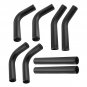 Universal DIY 8PC 2.5 Inch Turbo Intercooler Piping Pipe Kit w/Silicone Hoses
