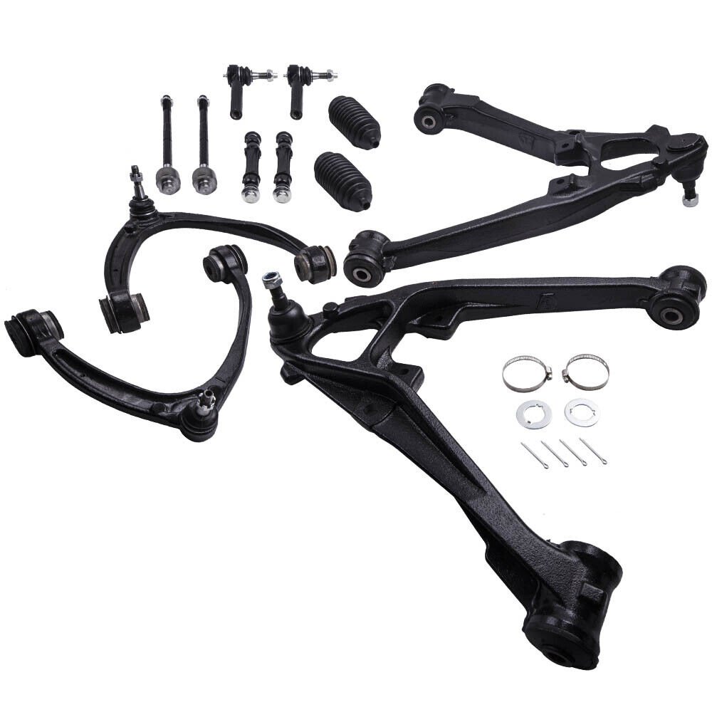 12x Front Upper Lower Control Arms for 2007-2013 Chevy Silverado GMC Sierra 1500