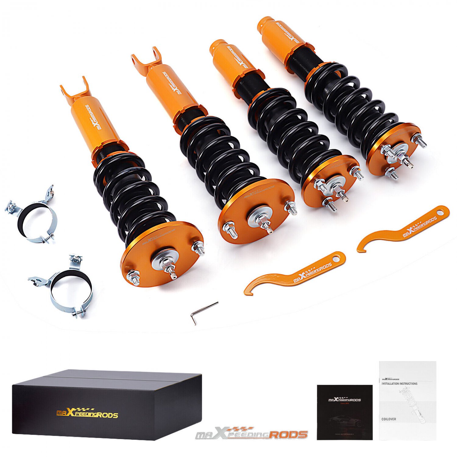Coilovers 24 Way Damper Shock Struts Suspension Kit For Honda Accord 1990-1997