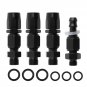 Adjustable Fuel Pressure Regulator Kit 100PSI Gauge AN6 Fitting Universal Black