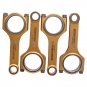 4x Forged Steel H-Beam Connecting Rods ARP 2000 Bolts For Mitsubishi 4B11 4B11T