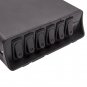 Black Waterproof 12V 80A Rocker Switch Box Light 6-Gang Toggle Control Panel