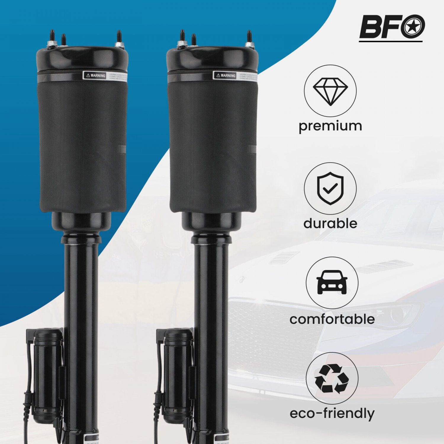 Pair Suspension Air Struts with ADS Fit For Mercedes GL450 W164 X164 2007-2012