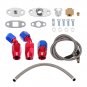 Turbo Charger Oil Drain Return+Feed Line Complete Set For T3 T4 T04 GT32 T61 T70