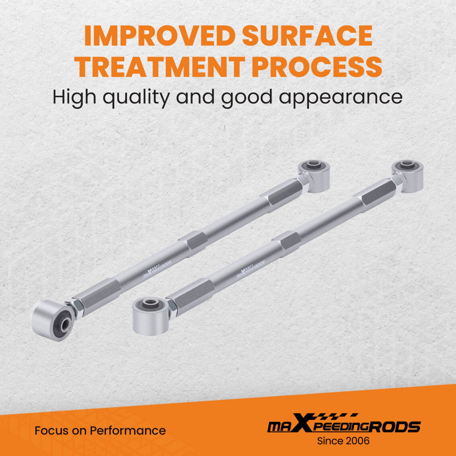 2Pcs Adjustable Rear Upper Control Arm for Mini Cooper 02-13 w/PU Bushing