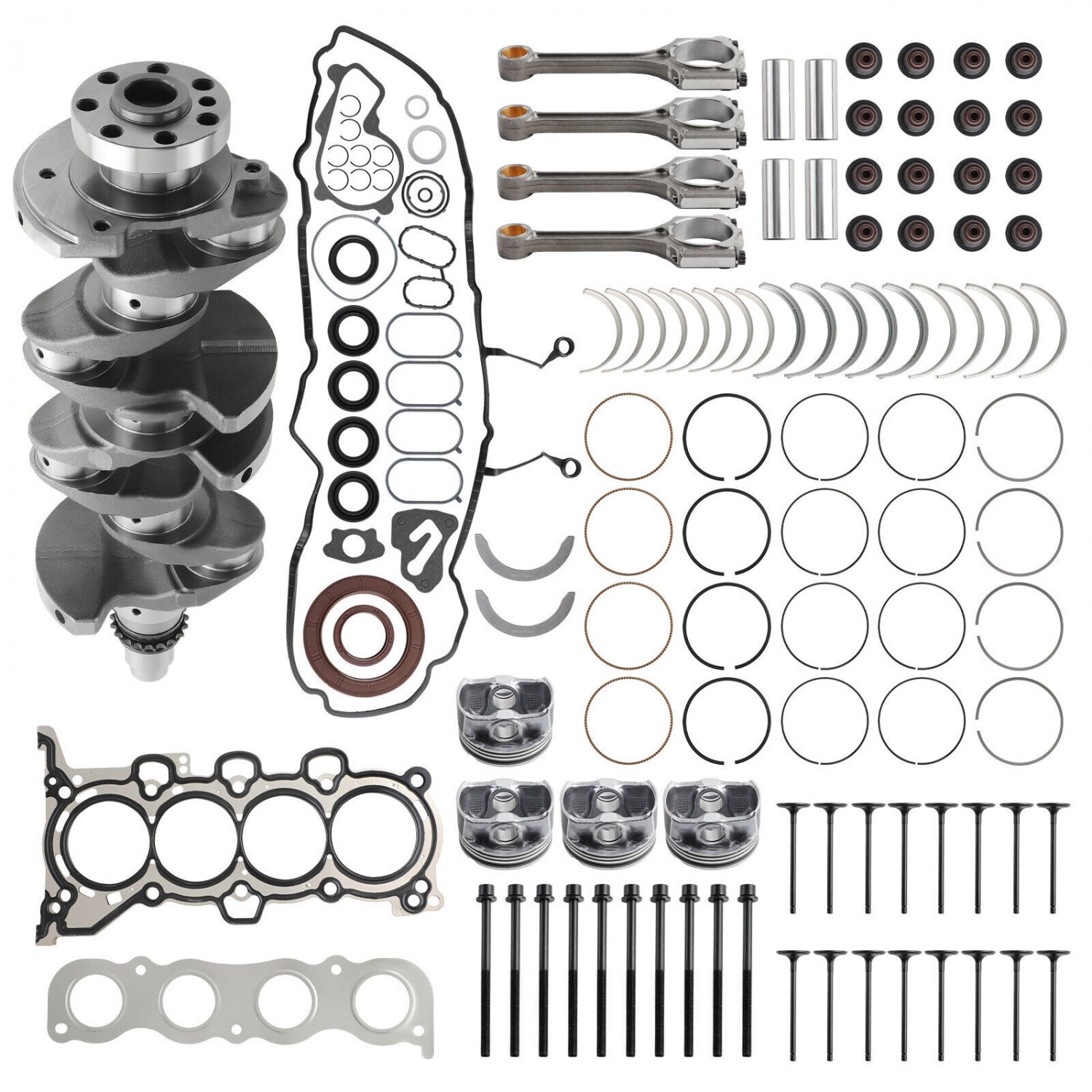 G4NC 2.0L Engine Overhaul Rebuild Kit & Crankshaft & 4x Con Rods For Hyundai KIA