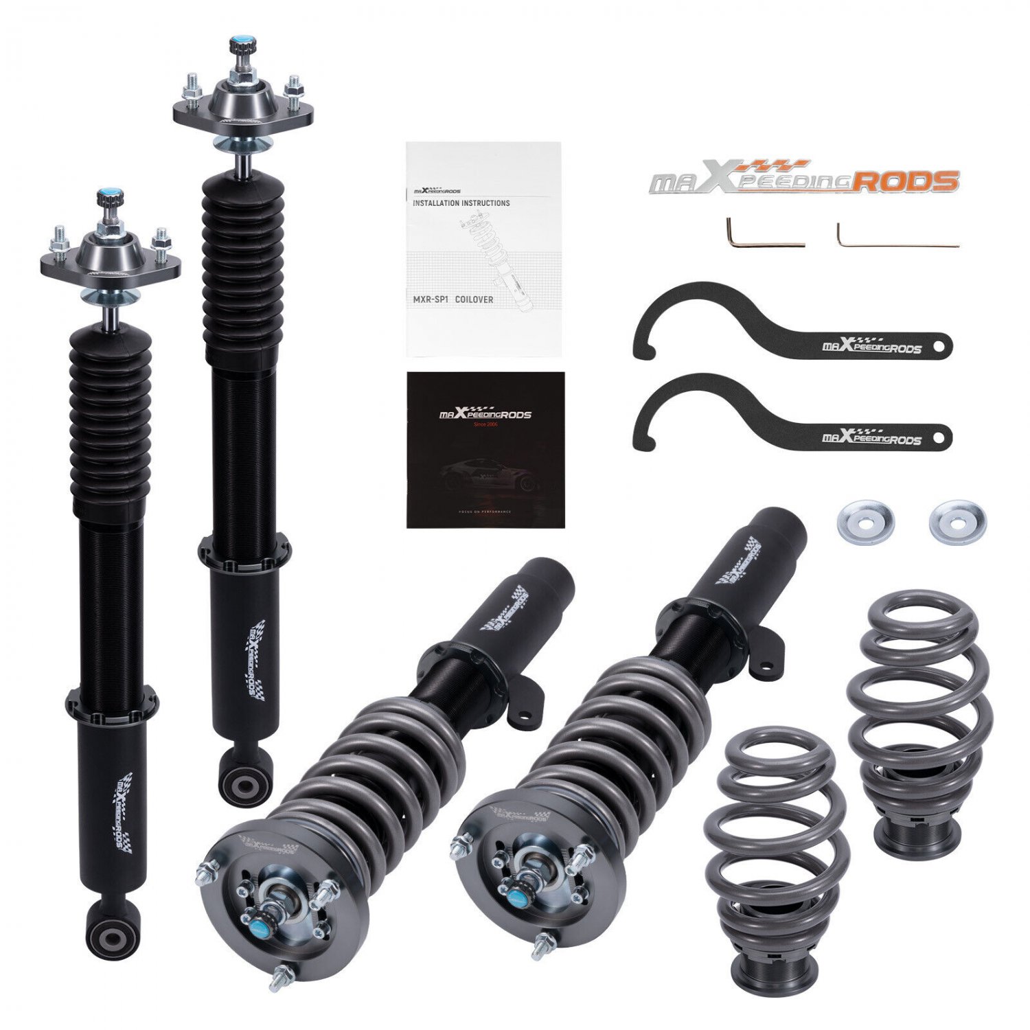 MaXpeedingrods T7 Coilovers Damper Kit for BMW E46 3 Series 320i 328i 330i RWD