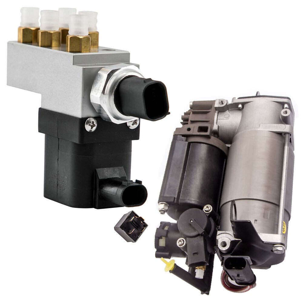 Air Suspension Compressor + Valve Control Block Set for Mercedes-Benz E-Class