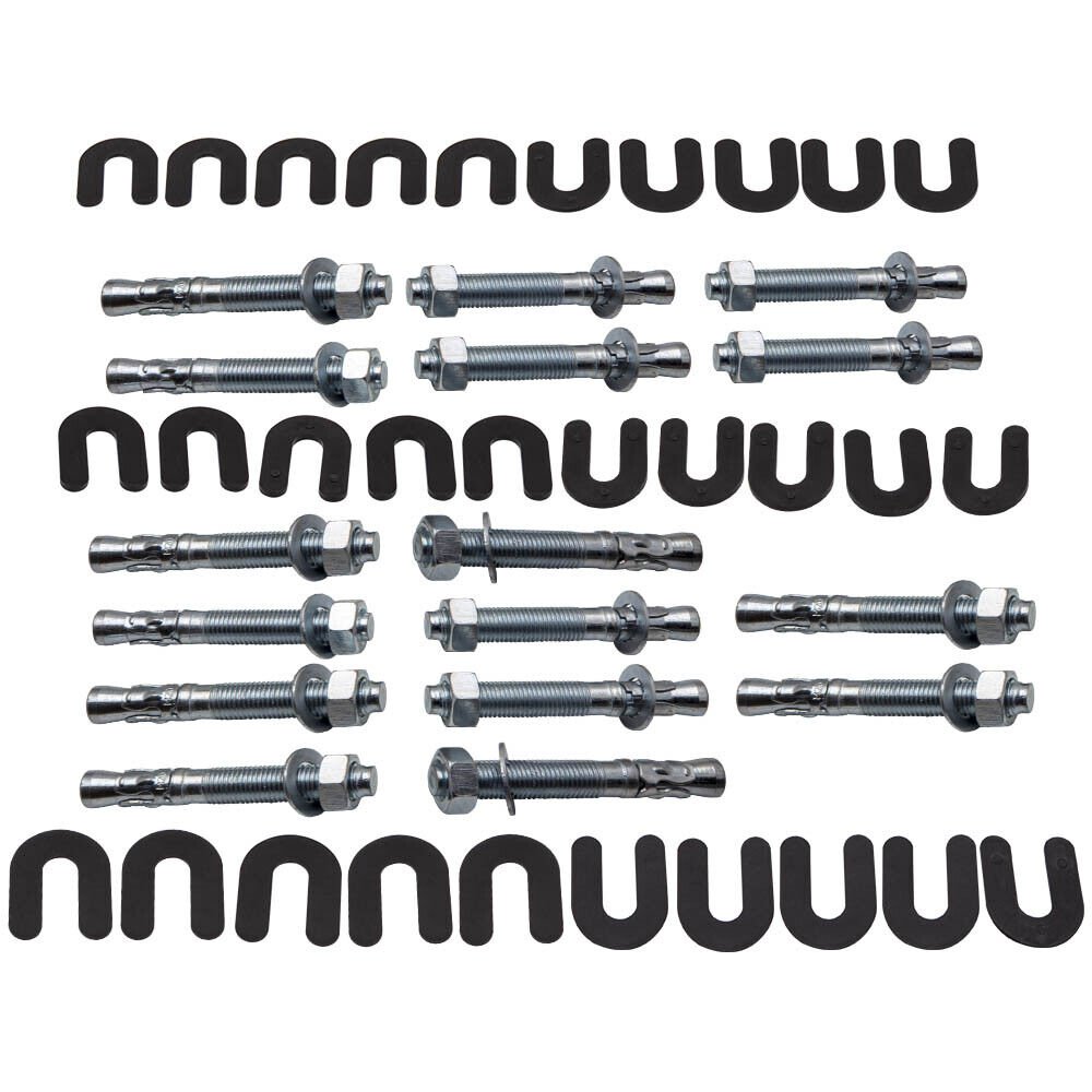 Lift Installation Install Full Kit -16 Wedge Anchor Bolts & 30 Pack Shim Kit