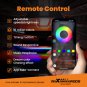 6pcs Durable Car Underglow LED Color Chasing Lights Strip w/ APP Remote Control