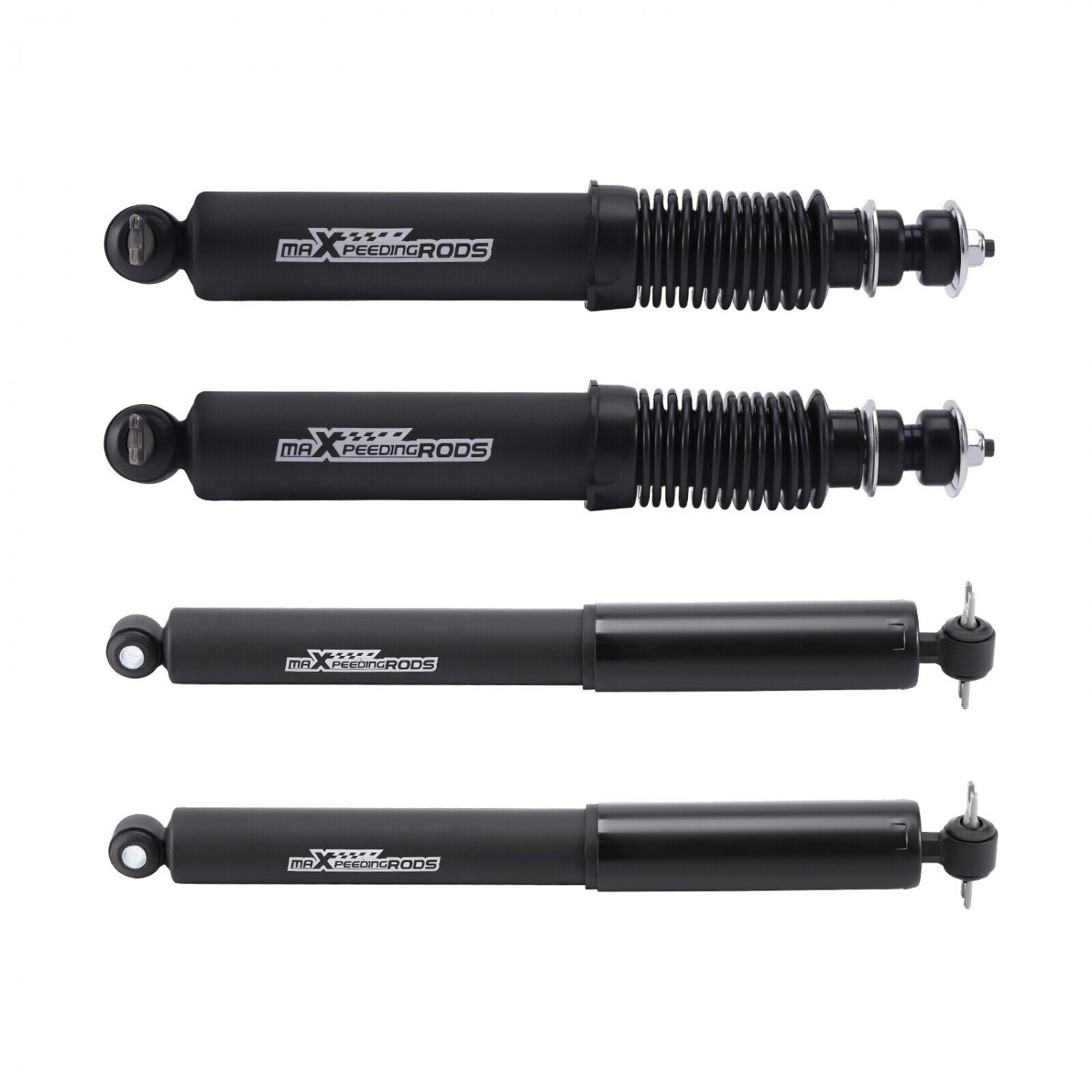 4" Front 6" Rear Drop Shocks For Chevy GMC C1500 2WD 1988-1998 Powder-coated