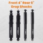 4" Front 6" Rear Drop Shocks For Chevy GMC C1500 2WD 1988-1998 Powder-coated