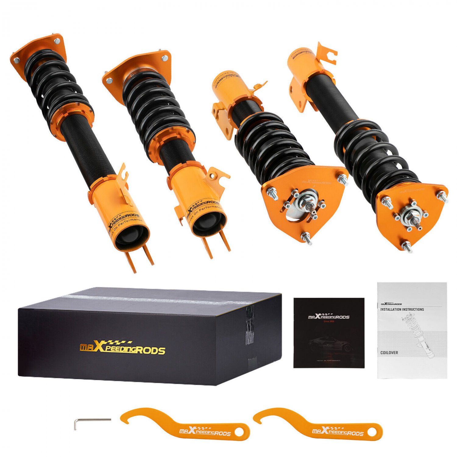 24 Level Adjustable Coilovers Lowering Suspension For Subaru Impreza WRX 02-07