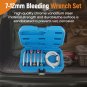 7x 12 Point Brake Oil Clutch Bleeder Hose Kit 7-12mm Wrench Check Valve