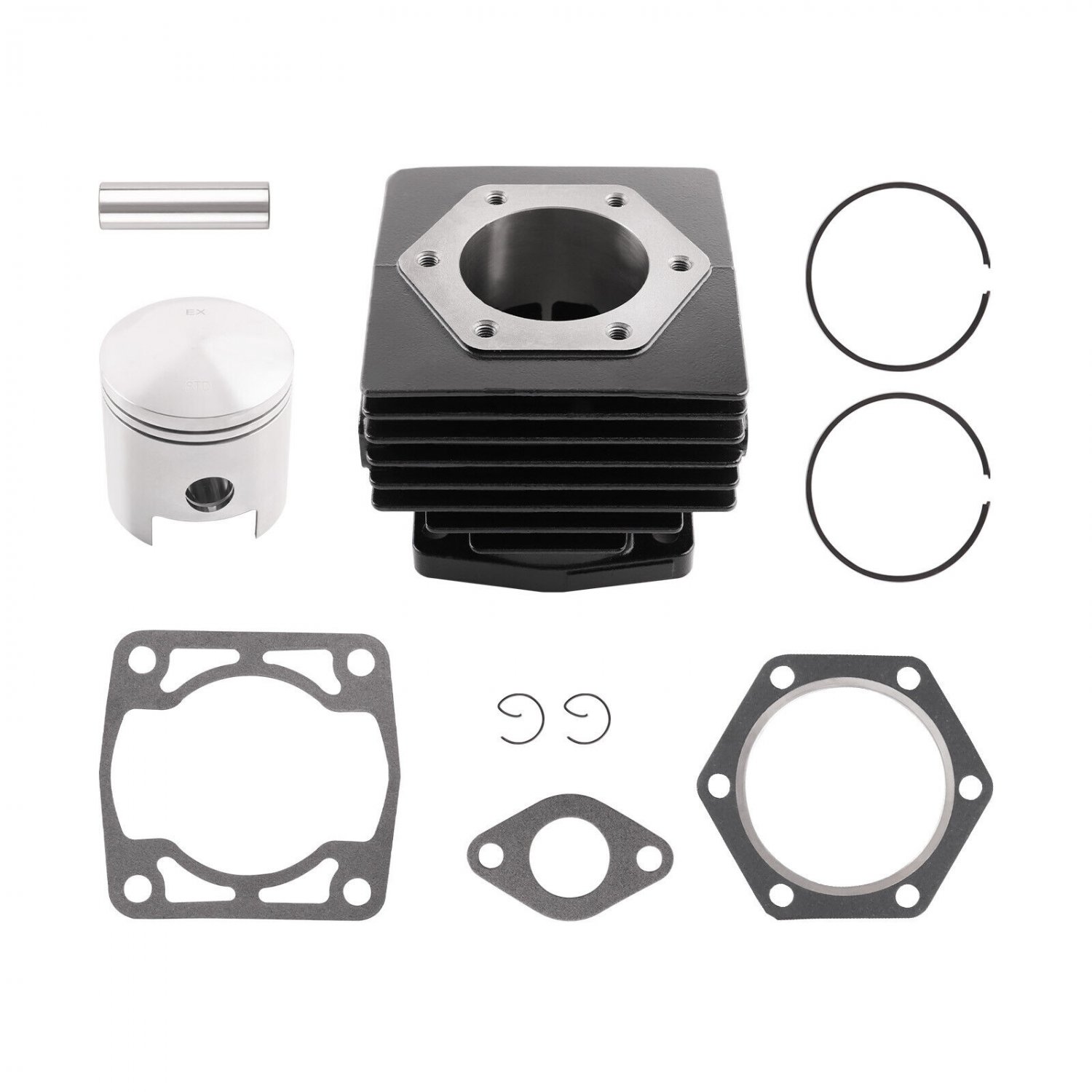 Cylinder Piston Gasket Top End Kit for EZGO 2 Cycle Gas Golf Cart 76-88 14532-G1