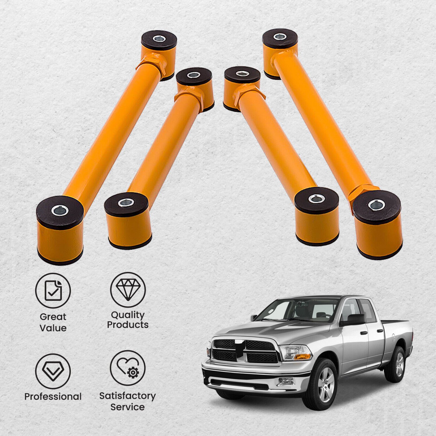 4x Adjustable Front Control Arm Set 0-6'' inch Lift for Dodge Ram 3500 1994-2012