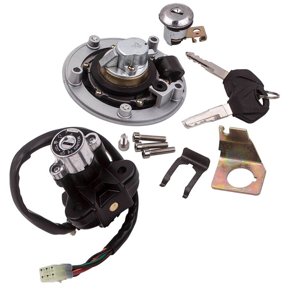 Ignition Switch Fuel Tank Cap Lock Key Kit For Suzuki GSF650 Bandit 650 05-12