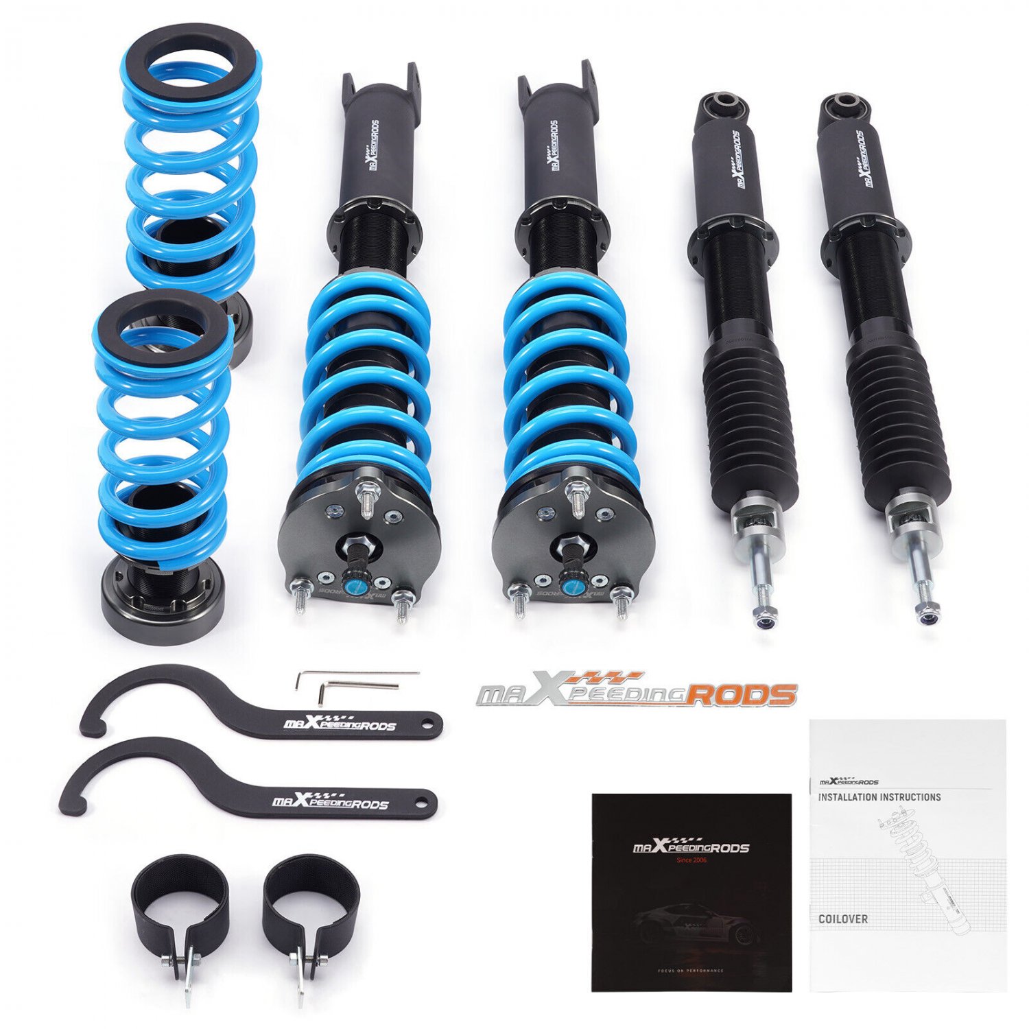 MaXpeedingrods T6 Coilover 24-Way Damper Shocks For Mercedes E320 E350 RWD 03-09