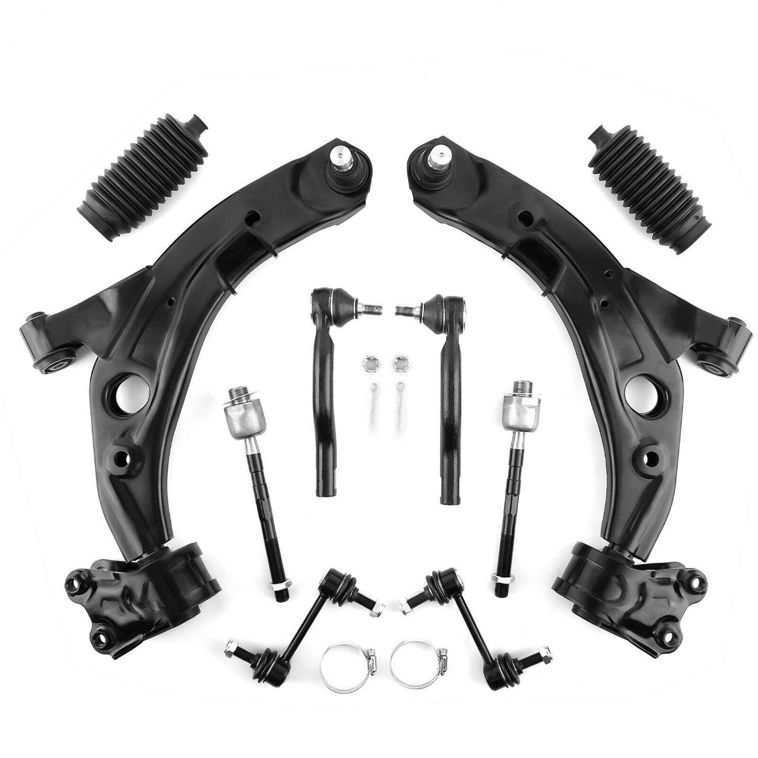 10pcs Front Suspension Control Arms Sway Bar for 2007-2014 Ford Edge Lincoln MKX