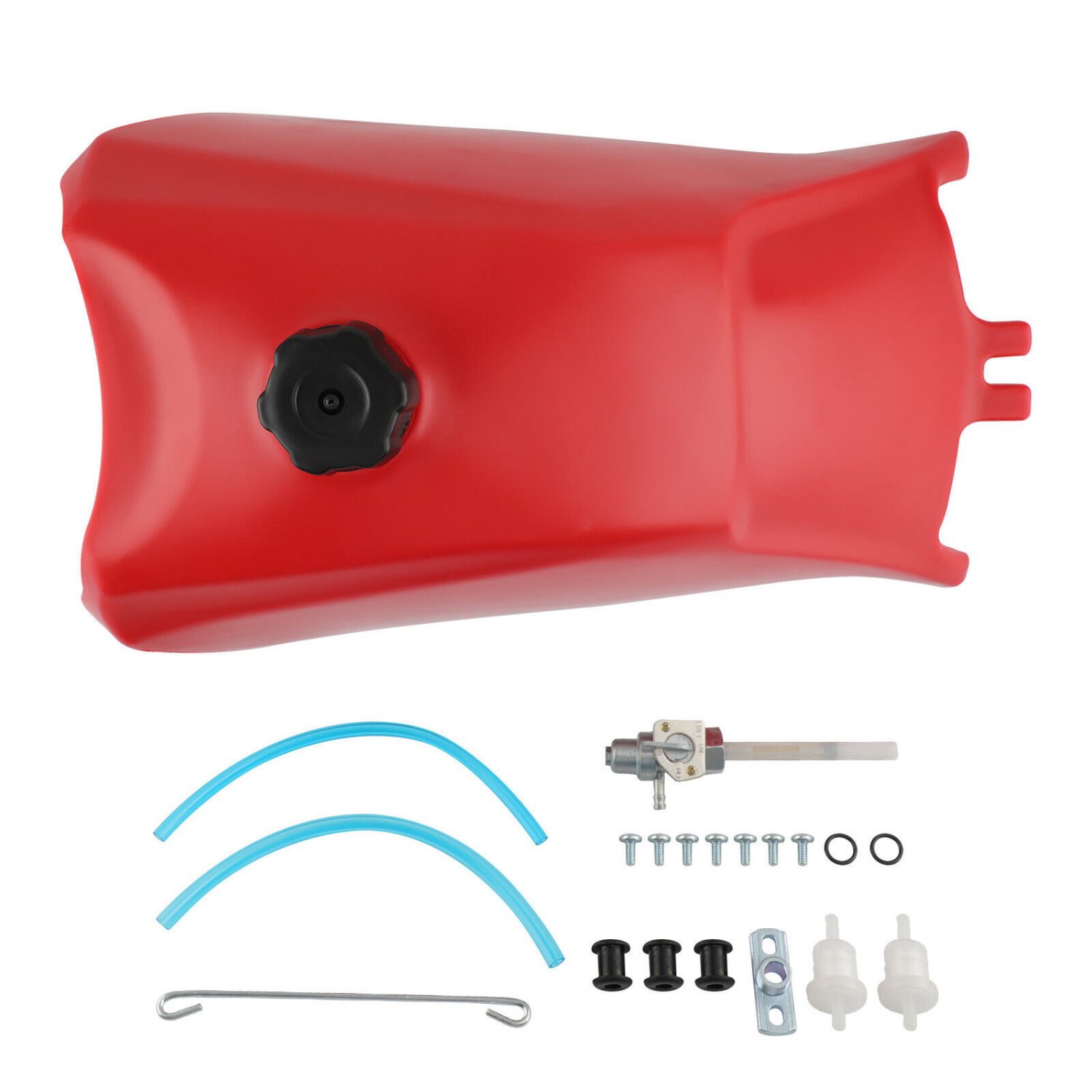 Plastic Gas Fuel Tank Red w/ Petcock For Honda fourtrax TRX300 TRX 300 1993-2000