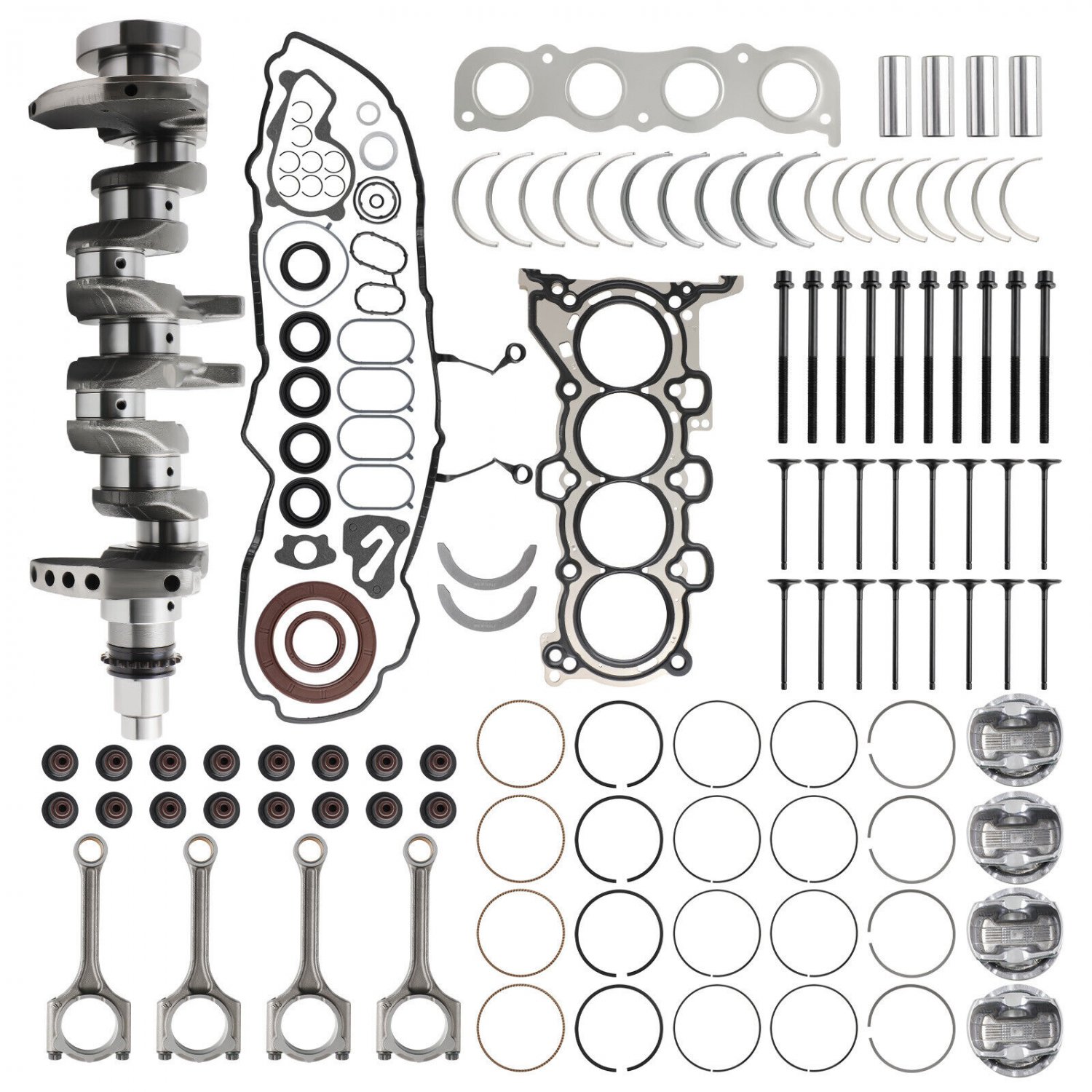 G4NC Engine Rebuild Overhaul Kit & Crankshaft ConRods For Hyundai Kia Soul 2.0L