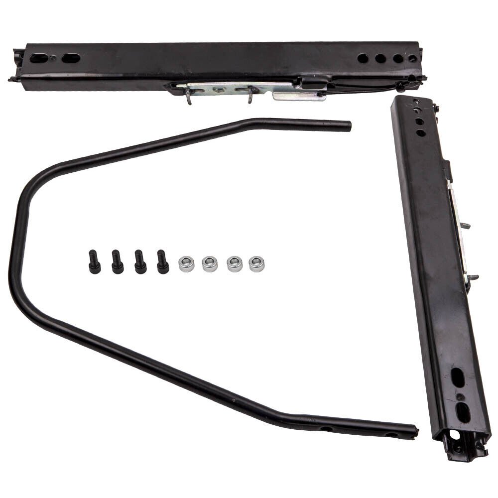 1X Dual Locking Design Car Racing Seat Base Sliders Rail Brackets Bucket