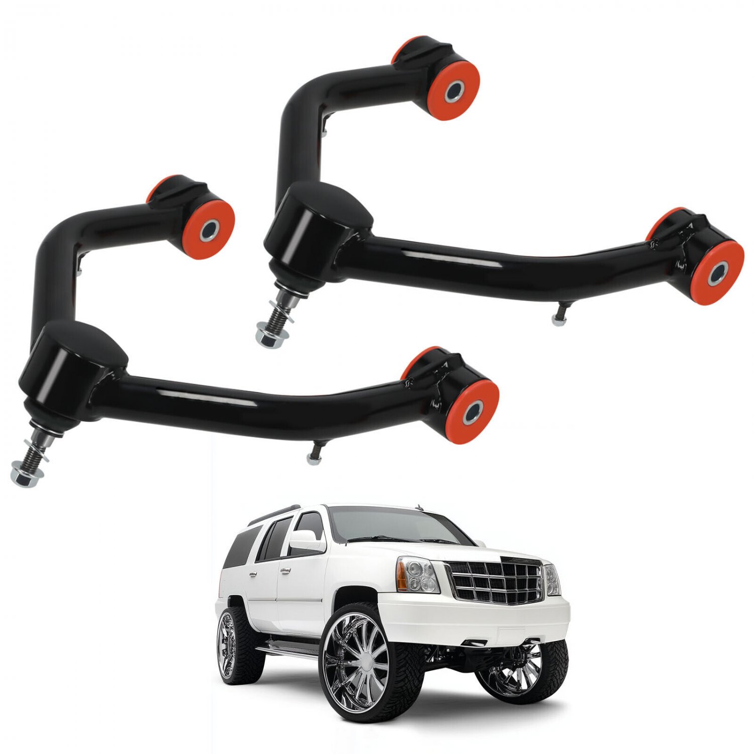 2-4" Lift Front Upper Control Arms Black For 99-06 Silverado Sierra 1500 POLY