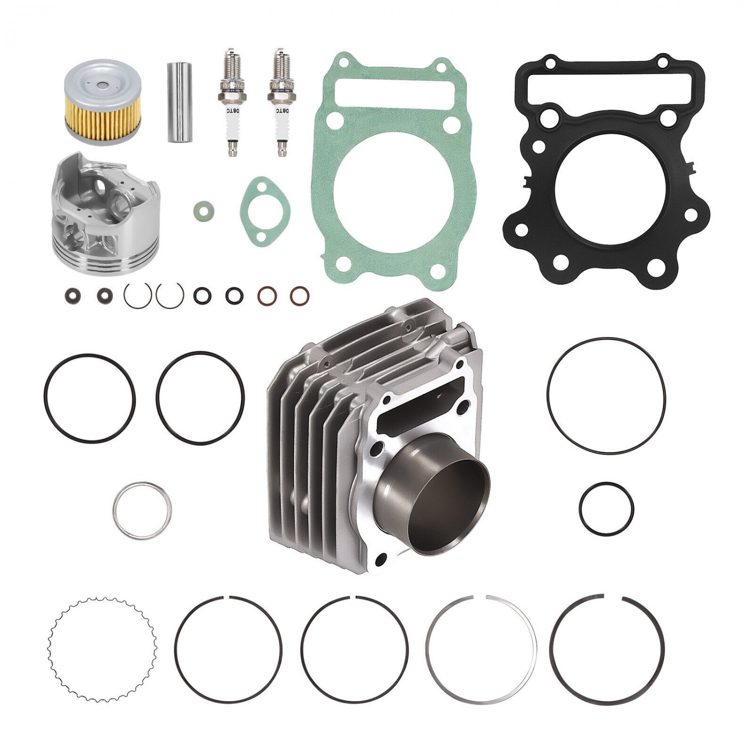 Cylinder Piston Top End Rebuild Kit for Honda TRX 300 Fourtrax FW 4x4 2x4 88-00