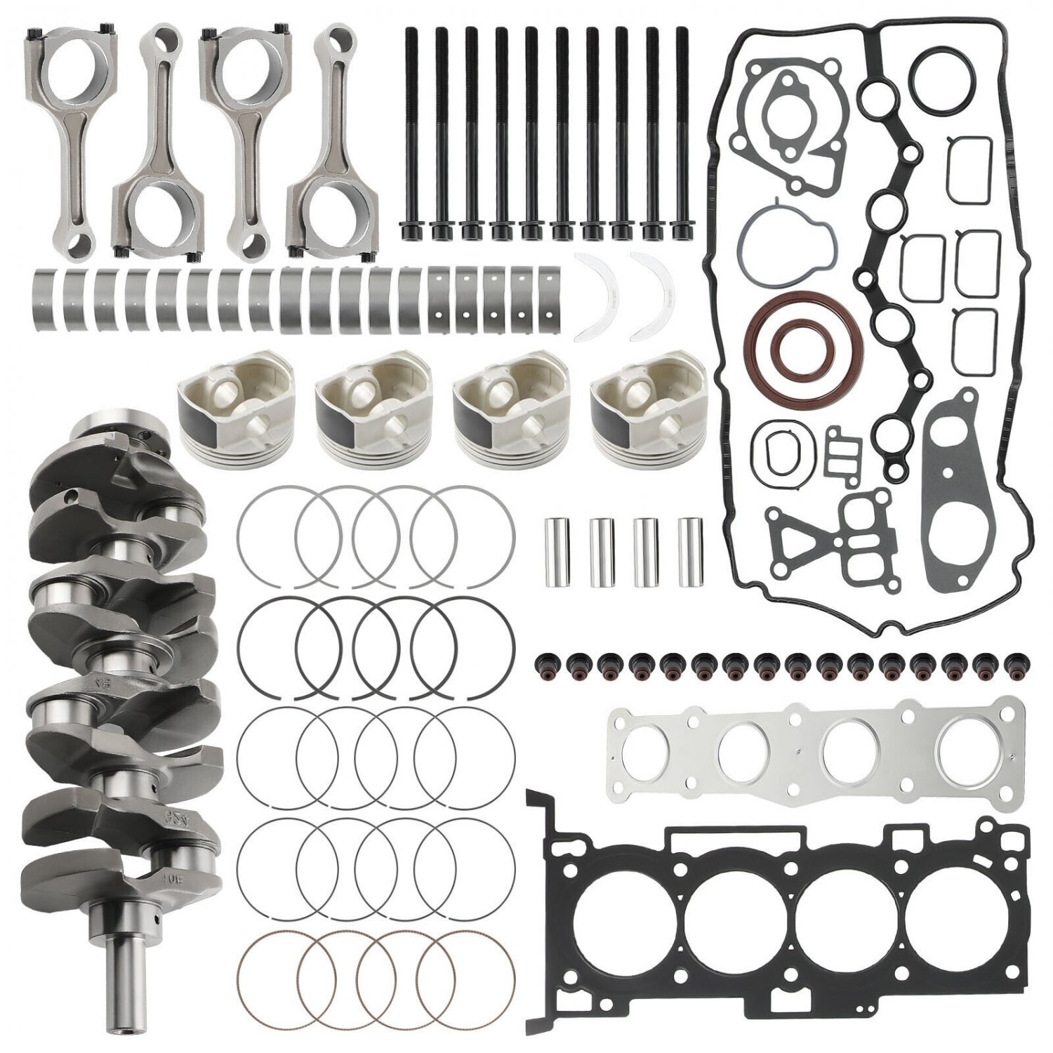 G4KE Engine Overhaul Rebuild Kit Crankshafts & 4X Conrods For Hyundai KIA 2.4L