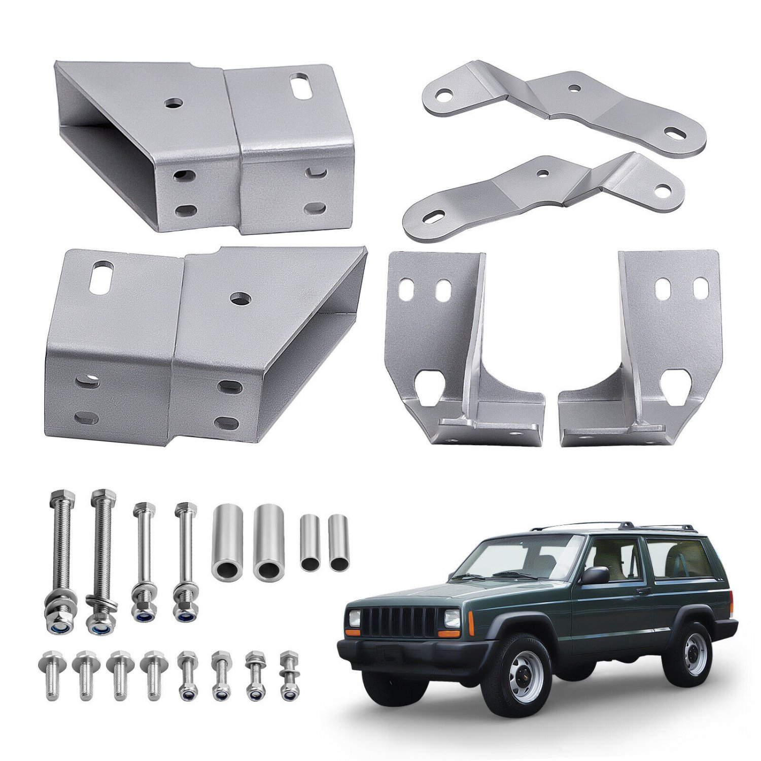 Front Control Arm Drop Bracket Kit for 1984-2001 Jeep XJ Cherokee 4.5-8'' Lift
